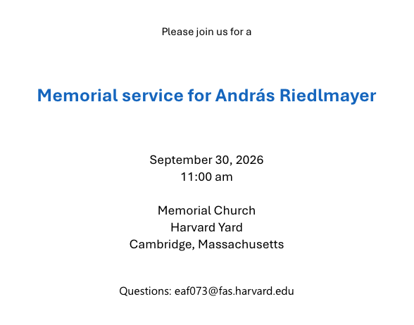 Memorial service announcement
