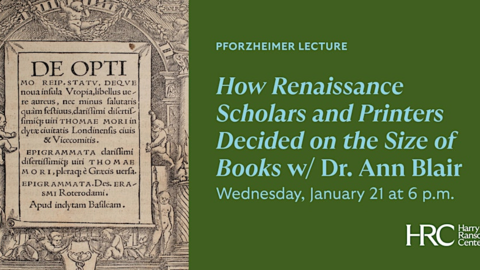 Logo, Ann's Talk at Harry Ransom Center
