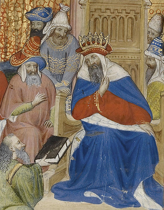 Alchandreus presents his work to a king