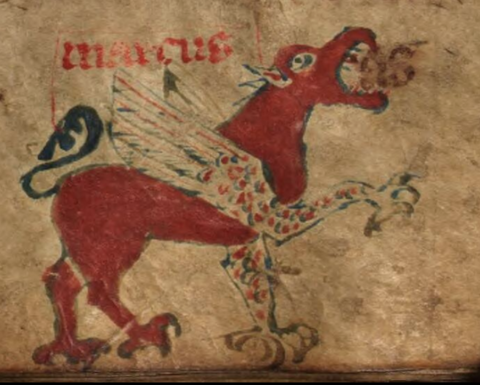 Image from "Laws of Hywel Dda", ca.1350 (f. 29r), National Library of Wales